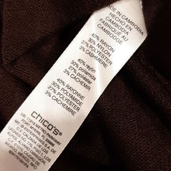 Chico's 1 Brown Sweater - Picture 6 of 11